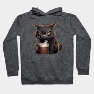 Grumpy Cat with Coffee Hoodie